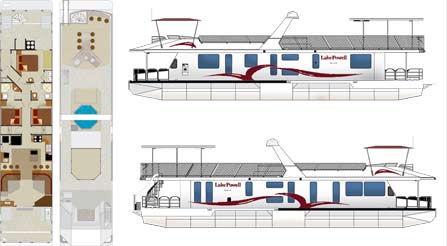 Excursion 7516 Houseboat Floorplan