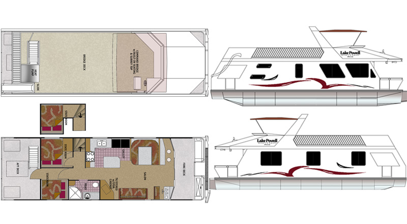 Custom Houseboat Sales and Manufacturing Floorplans