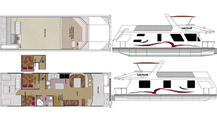 Navigator Houseboat Floorplan