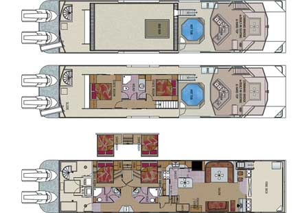 Odyssey Houseboat Floorplan
